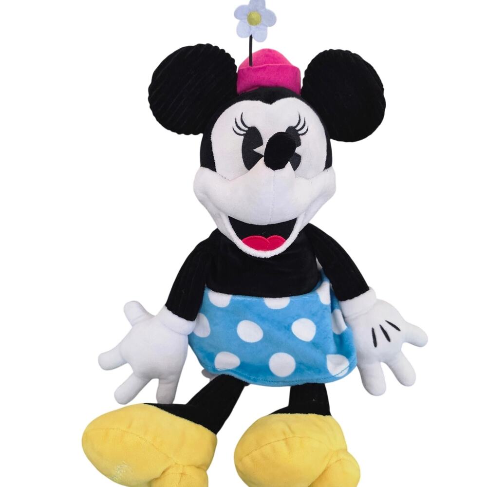 Disney Classic Scentsy Buddy Minnie Mouse Retro Plush 16" Corduroy Blue Dress